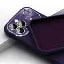 Soft Silicone Lens telefoni ümbris iPhone 15 Plus lilla