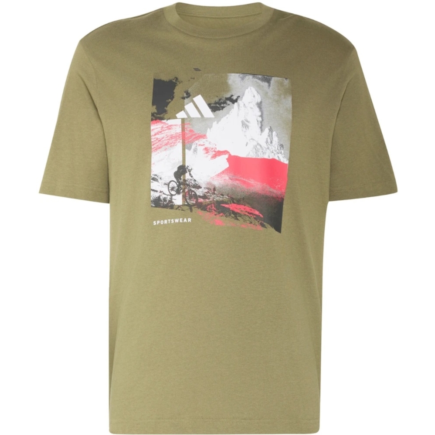 Vyriški marškinėliai adidas Memories of Sport Outdoor Graphic khaki KC7098 (M) – 2