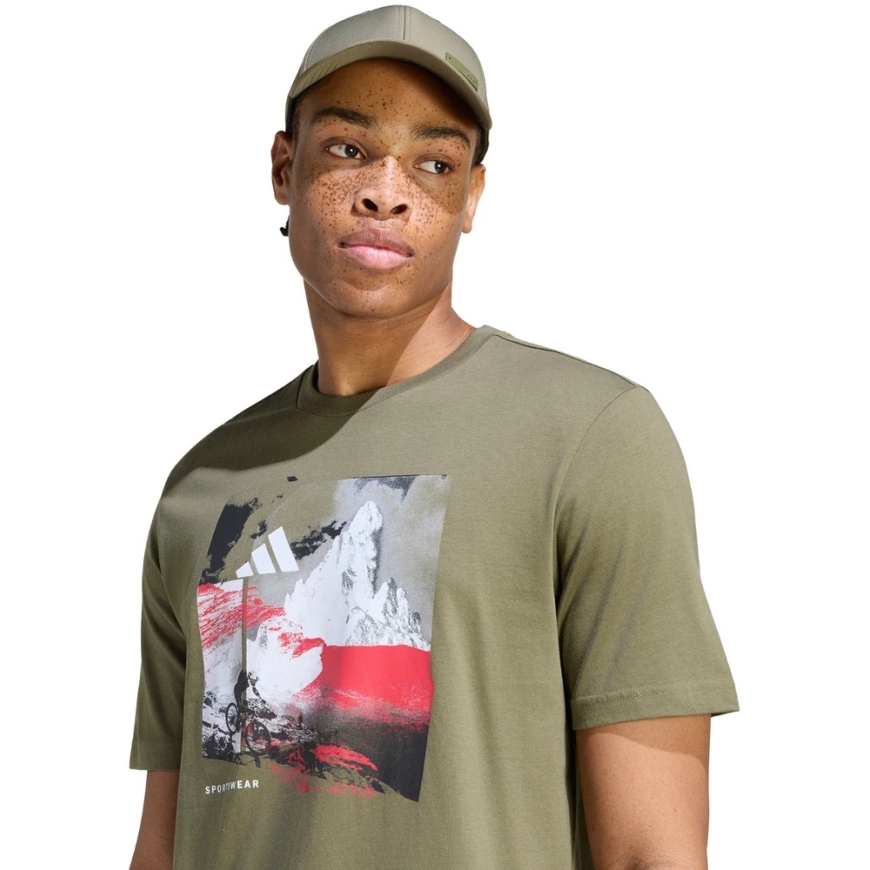 Vyriški marškinėliai adidas Memories of Sport Outdoor Graphic khaki KC7098 (M) – 4