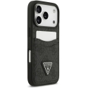 Dėklas Guess 4G Double Card Triangle, skirtas iPhone 18 Pro / 17 Pro, juodas