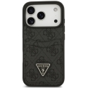 Dėklas Guess 4G Double Card Triangle, skirtas iPhone 18 Pro / 17 Pro, juodas
