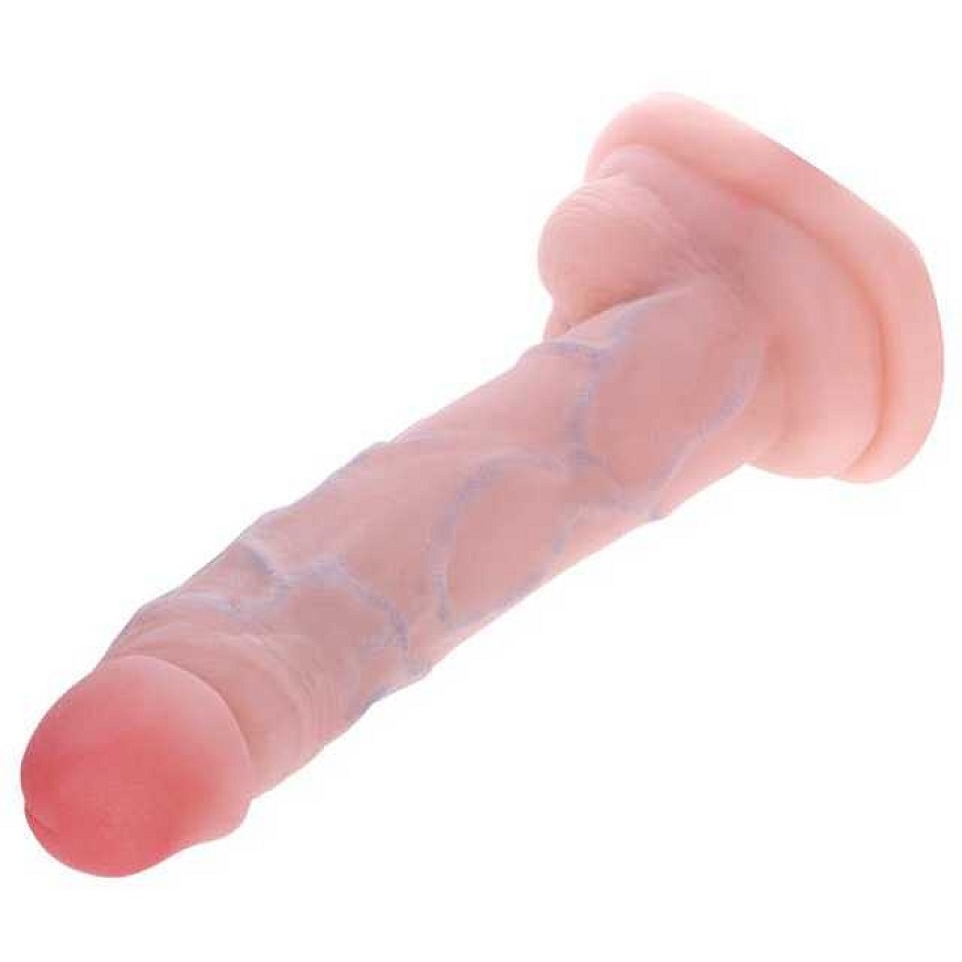 BAILE Lankstus lankstomas varpos dildo su stuburu 28cm – 2