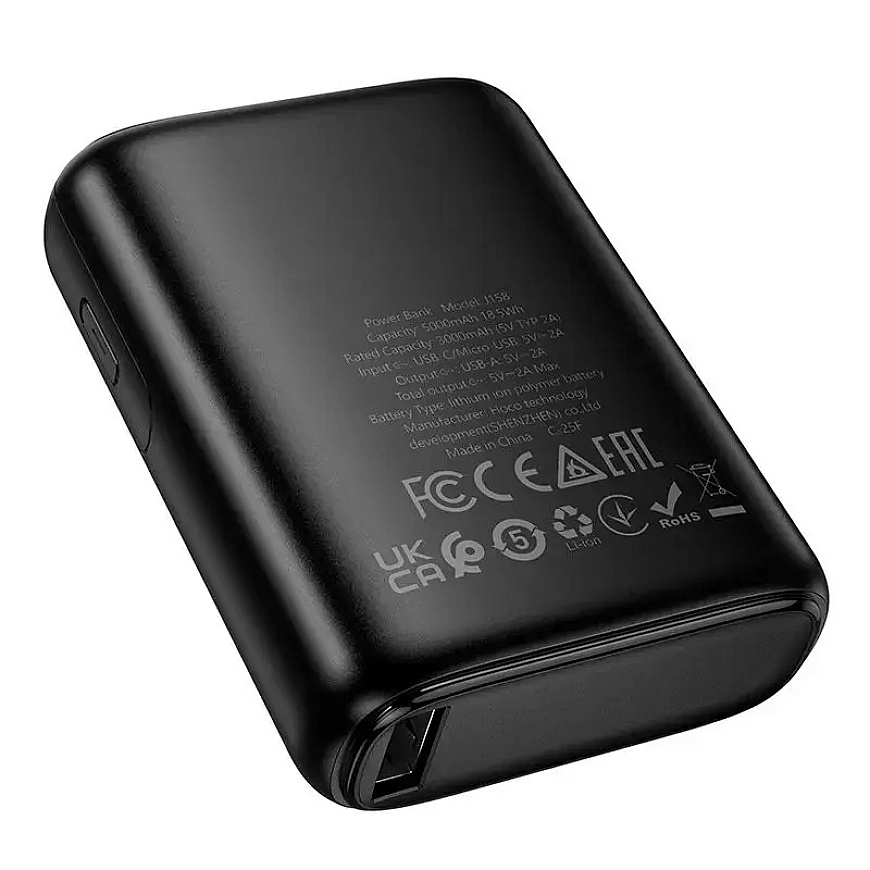 Hoco J158 väline akupank (powerbank) | 5 000 mAh | 10W | USB-A | must