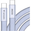 Kabelis Verbatim Sync & Charge SoftTouch USB-C į USB-C 60W PD3.0 120 cm violetinės spalvos 30275 Kabelis Verbatim Sync & Charge SoftTouch USB-C į USB-C 60W PD3.0 120 cm violetinės spalvos 30275
