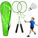 Lean Toys Badmintono rinkinys žalia/juoda 2 vnt.