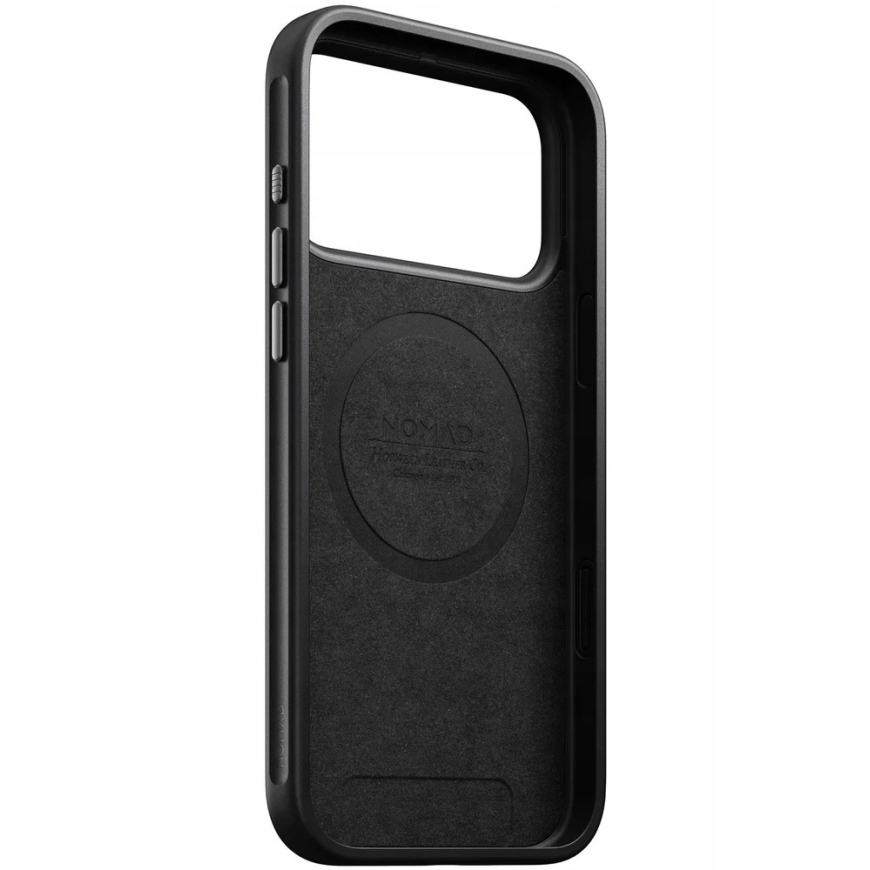 Nomad Modern Odinis dėklas - skórzane etui do iPhone 17 Pro Max kompatybilne su MagSafe, skóra Horween (juodas) – 2