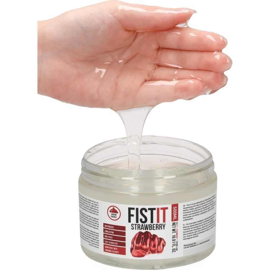 Shots itin tirštas lubrikantas – braškės – 17 fl oz / 500 ml – 4