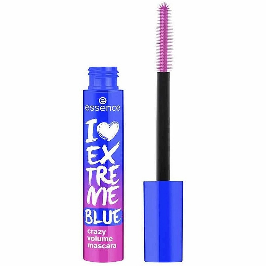 Essence Cosmetics I Love Extreme Mėlyna Crazy Volume Máscara De Pestañas Volumen, 12 ml – 2