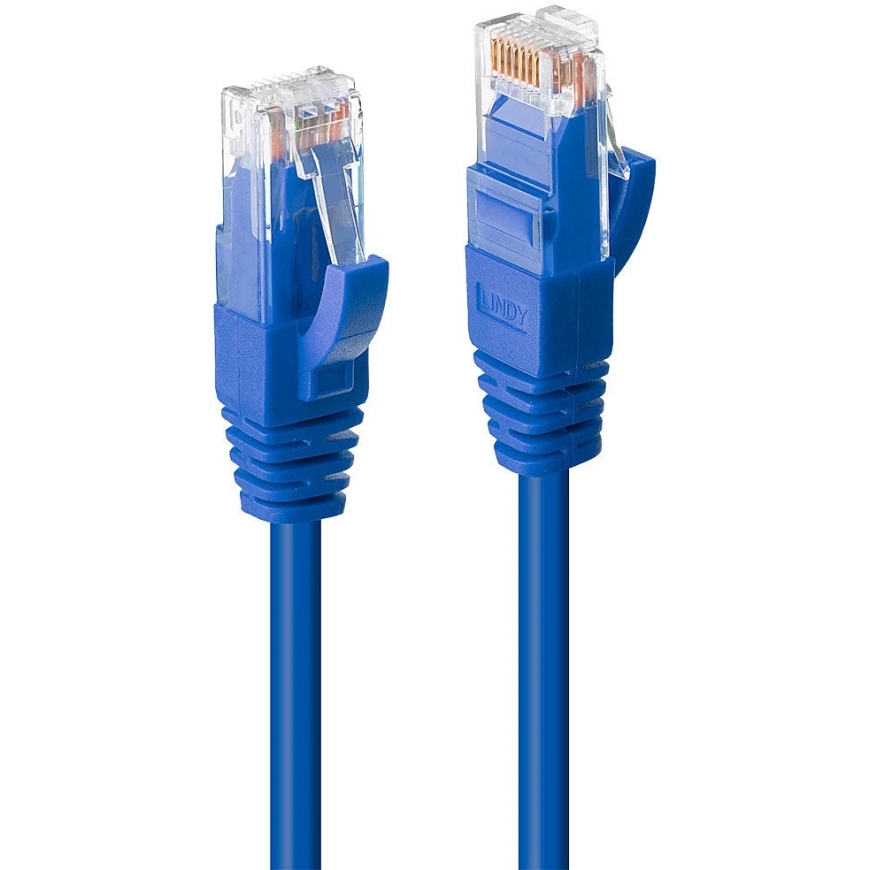Tinklo kabelis - LINDY 7,5m Cat.6 U/UTP 250MHz varis 26AWG mėlynas