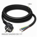 Qoltec Maitinimo kabelis SCHUKO CEE 7/7 kampu 3x1.50 mm² 1.8 m Qoltec Maitinimo kabelis SCHUKO CEE 7/7 kampu 3x1.50 mm² 1.8 m
