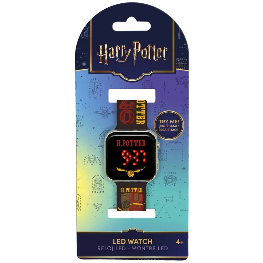 Išmanusis laikrodis Kids Licensing Vaikiškas LED laikrodis Harry Potter ant rankos skaitmeninis vaikams juodas / Hpk0012 (SB1227