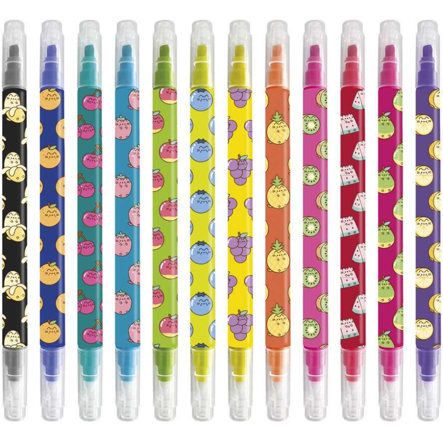 ERIK Pusheen Fruits set of 12 erasable makers