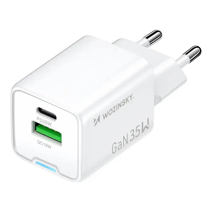 Wozinsky WWC-35W tīkla lādētājs | 35W | GaN, PPS | USB-A, USB-C | balts – 2