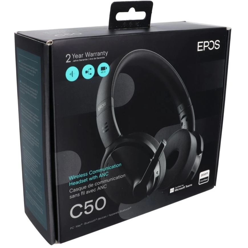 Ausinės Sennheiser Epos C50 belaidės antausės juodos – 4
