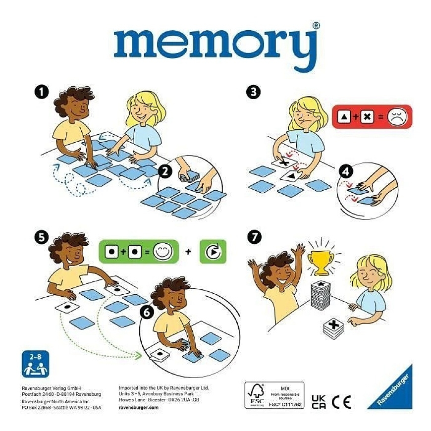Grand Memory – Super Mario – Mokomasis žaidimas – Nuo 3 metų – 20925 – Ravensburger – 2