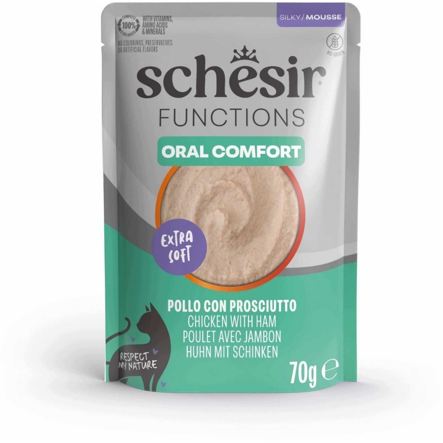 Schesir Schesir Functions Oral Comfort, karma mokra, dla kota, kurcza