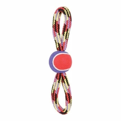 ZOLUX Zolux suņa rotaļlieta, kas izgatavota no virves ar tenisa bumbu, astoņkājis 36 cm