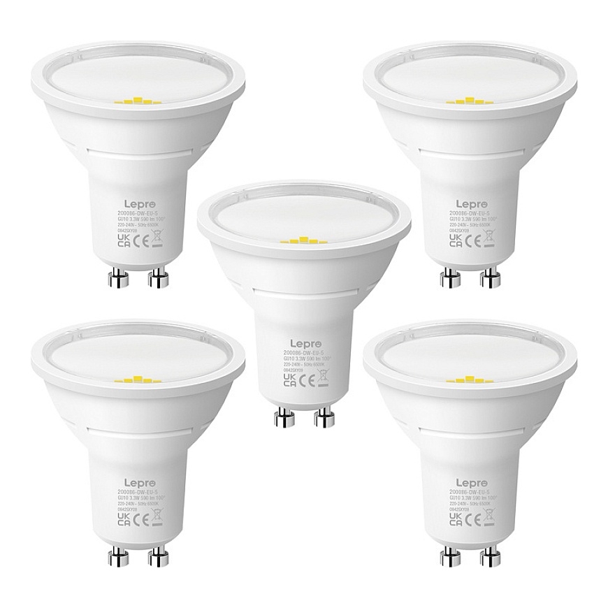 LED lemputė LEPRO 200086-DW GU10 5 vnt.