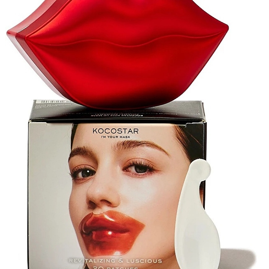 Kocostar Rose Lip Mask - Гидрогелевая маска для губ (20 шт.)