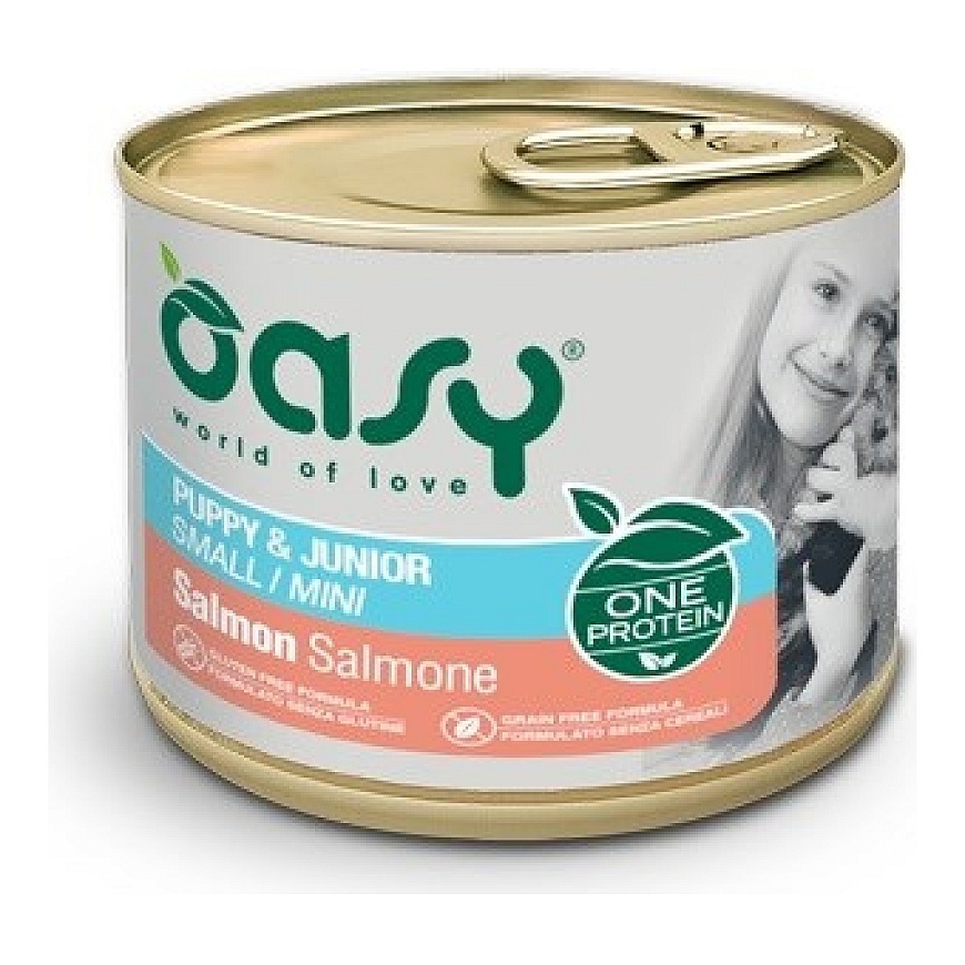 OASY One Protein Pentu & Nuori Pieni/Mini Lohta - kostea koiranruoka - 200g