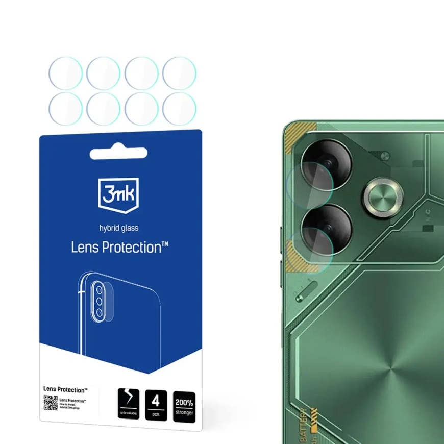 3MK Lens Protect Tecno POVA 6O Kaamera objektiivi kaitse 4 tk