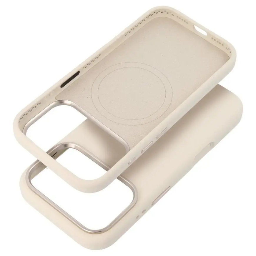 Forcell F-Protect Frame Premium telefono dėklas su MagSafe palaikymu iPhone 16e | iPhone 17e smėlio spalvos – 2