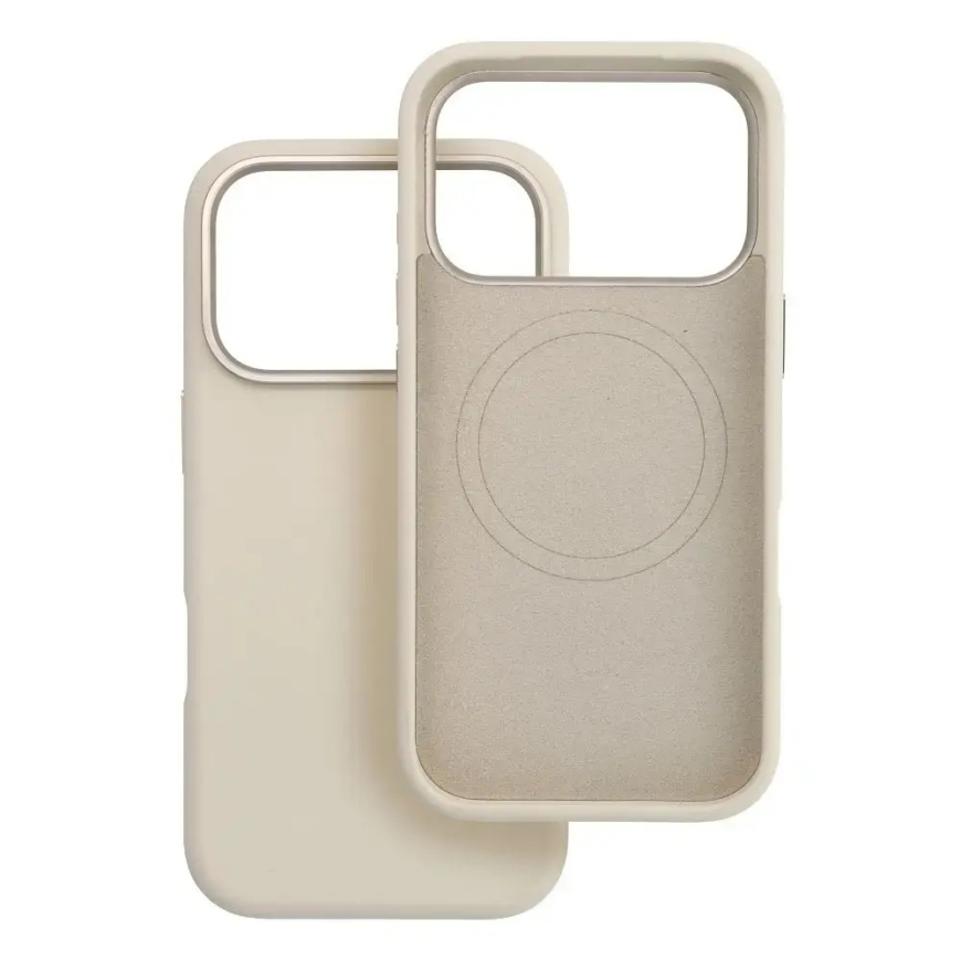 Forcell F-Protect Frame Premium phone case with MagSafe support for iPhone 16e | iPhone 17e beige – 4