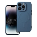 Silicone Mag Cover phone case with MagSafe support for iPhone 14 Pro blue