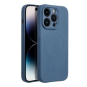 Silicone Mag Cover phone case with MagSafe support for iPhone 14 Pro blue