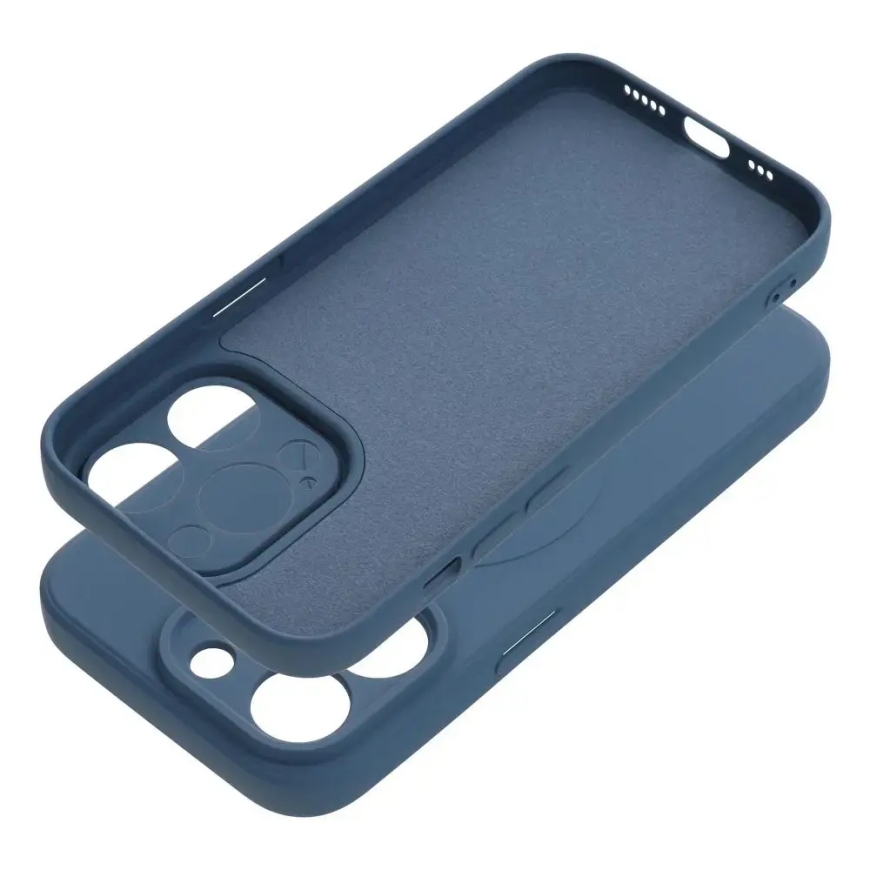 Silicone Mag Cover чехол с поддержкой MagSafe для телефона iPhone 14 Pro синий – 3