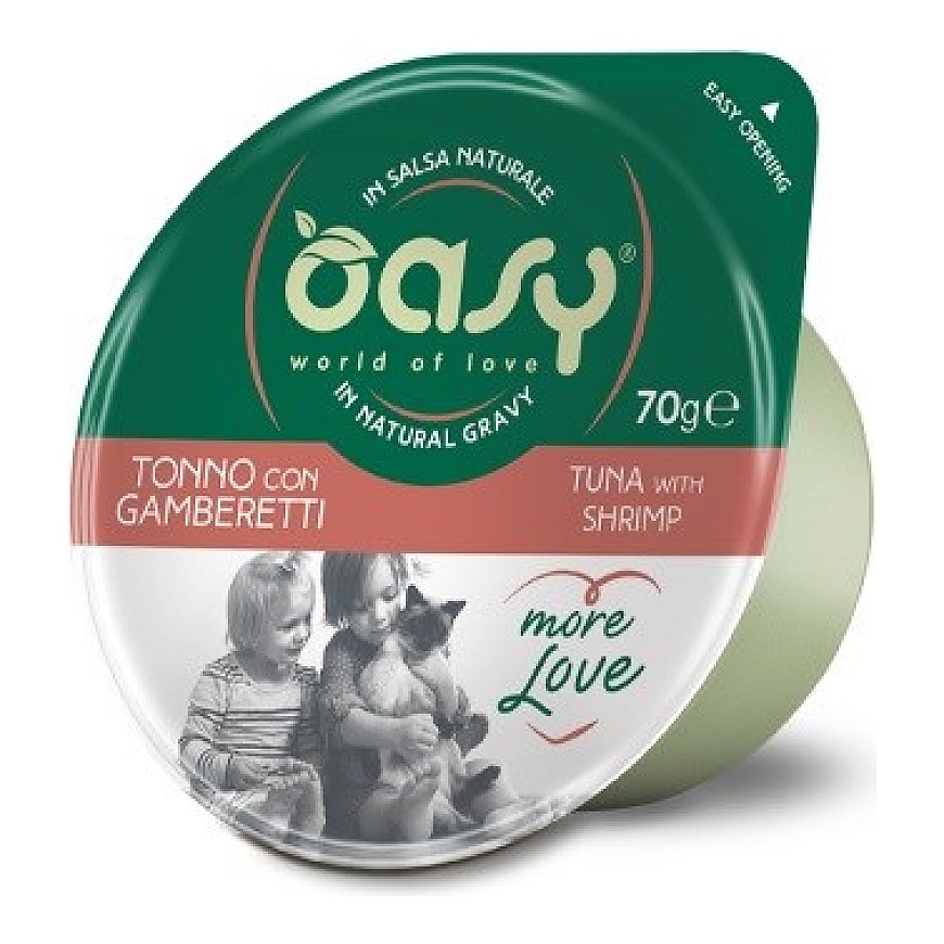 OASY More Love Tunų su krevetėmis - drėgnas kačių maistas - 70g