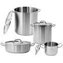 Toya Sa Poland Stainless Steel Medium Pot with Lid, 22.4 l, Suitable for All Types of Stoves Toya Sa Poland Stainless Steel Medium Pot with Lid, 22.4 l, Suitable for All Types of Stoves