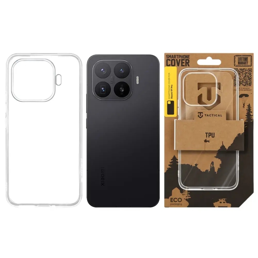 Tactical TPU telefono dėklas Xiaomi 17T Pro skaidrus – 2