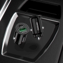 Dudao Быстрая автомобильная зарядка USB-C - Lightning черная Dudao Быстрая автомобильная зарядка USB-C - Lightning черная