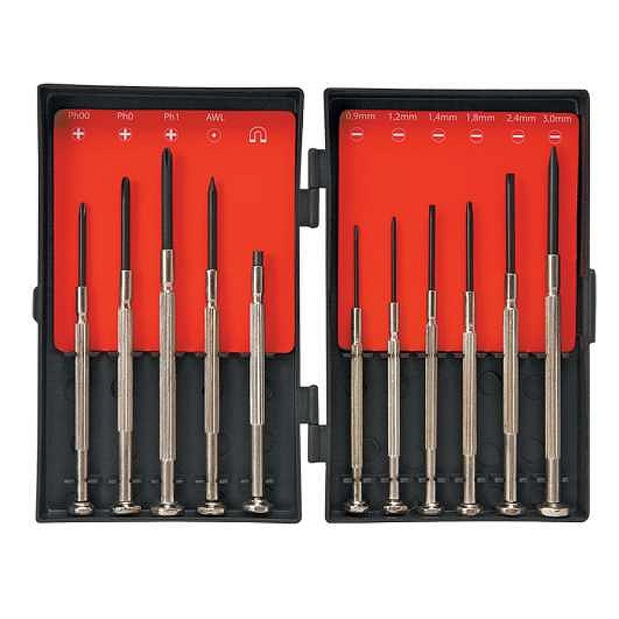 Top Tools tarkkuusruuvimeisselisarja 11 kpl. (39D194)