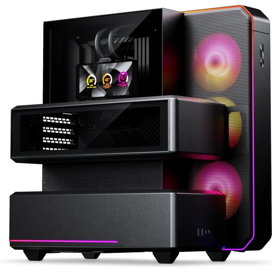 Phanteks EX5 Max D-RGB miditornikotelo, karkaistu lasi, musta