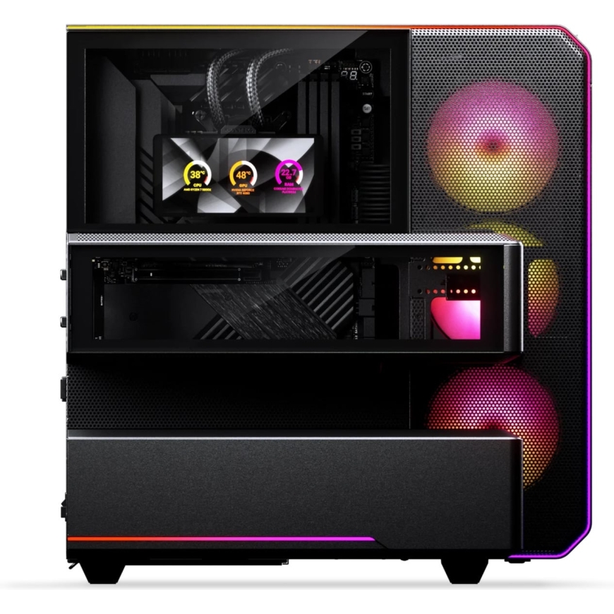 Phanteks EX5 Max D-RGB kesktornikotelo, karastatud klaas, must – 2