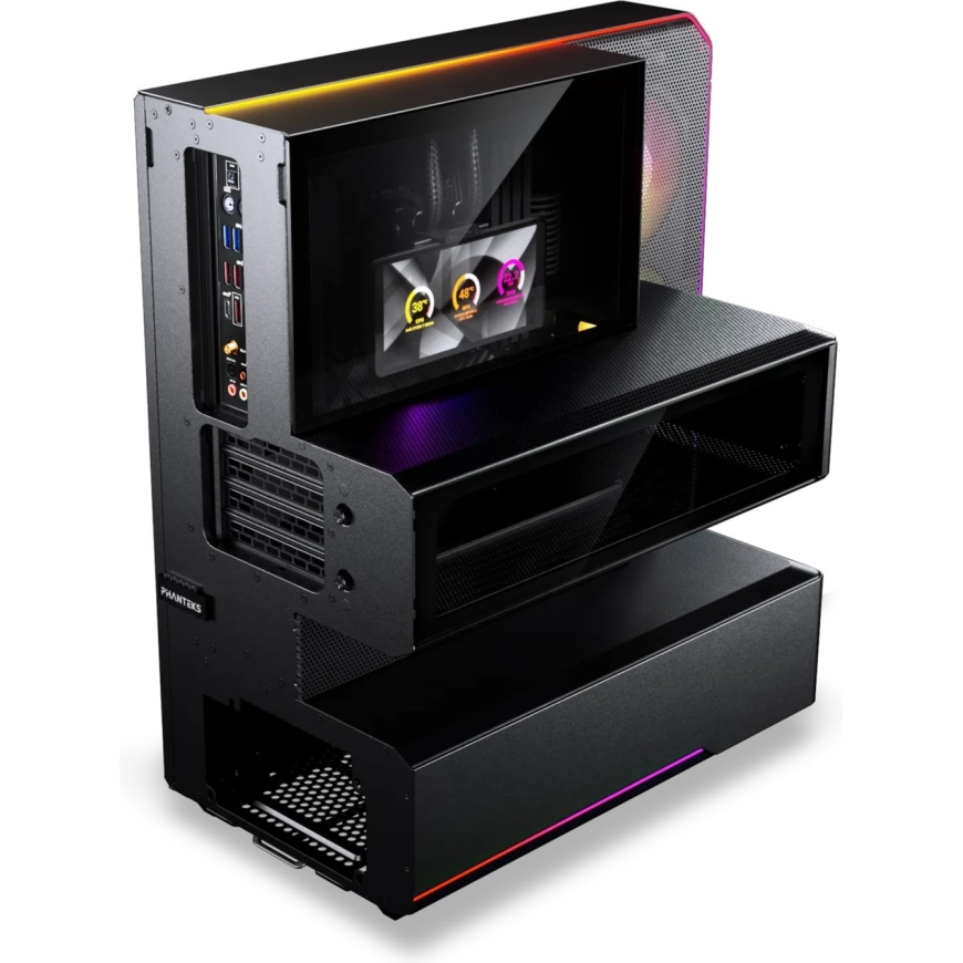Phanteks EX5 Max D-RGB kesktornikotelo, karastatud klaas, must – 3