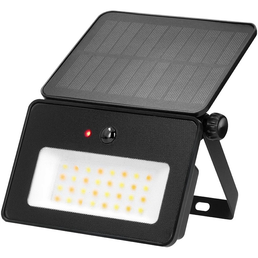 LUNERA LED 10W, saules enerģijas prožektors ar PIR kustību sensoru, 700 lm, CCT, IP54, 2400 mAh, melns – 2