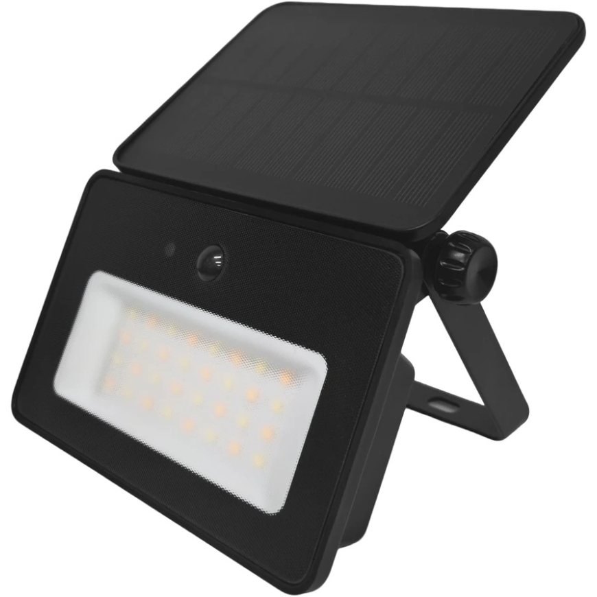 LUNERA LED 10W, päikeseenergial töötav prožektor PIR liikumisanduriga, 700 lm, CCT, IP54, 2400 mAh, must – 3