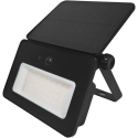 LUNERA LED 10W, aurinkovoimainen projektori PIR-liikeanturilla, 700 lm, CCT, IP54, 2400 mAh, musta