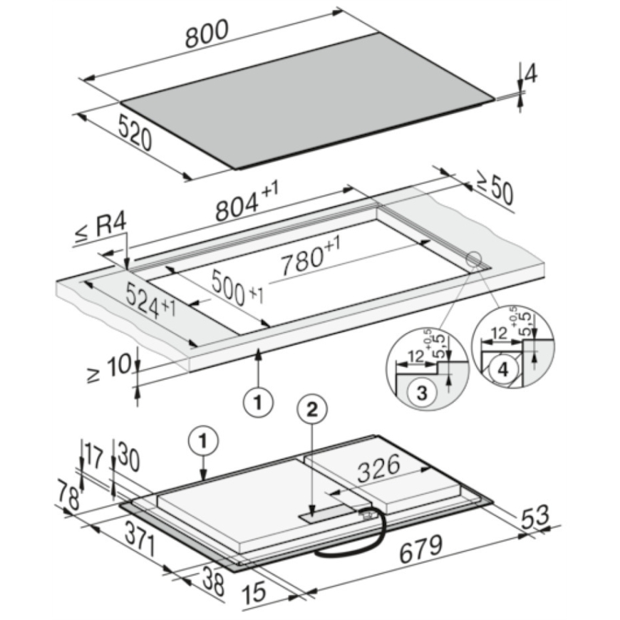 Miele KM 8484 FL - indukcinė viryklė, 80 cm – 5