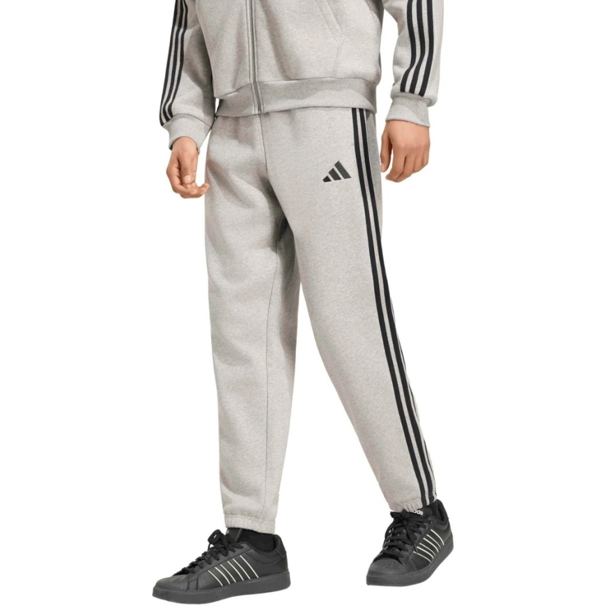 adidas Essentials 3-Stripes Fleece Tapered Cuffed Men's Pants Gray KY4127 (L)