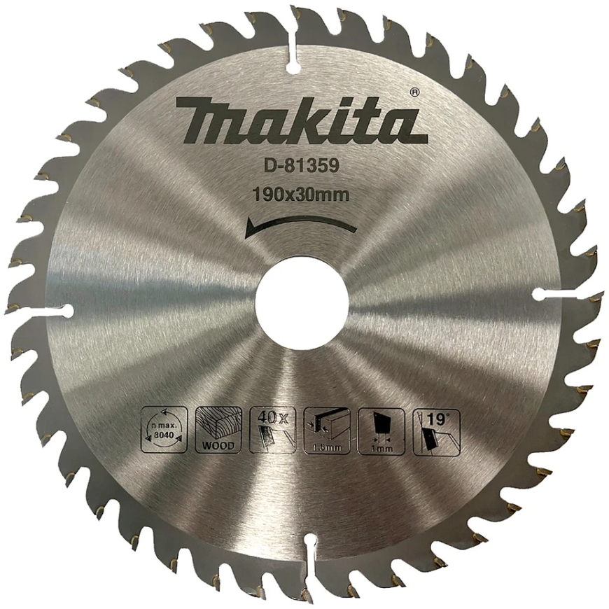 Makita T.C.T. saha 190X2.2X30mm 15° T40 D-81359 – 3