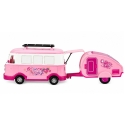 Lean Toys Lēļu kempera ceļojuma komplekts ar piekabi, rozā, 37 x 11 x 9 cm Lean Toys Lēļu kempera ceļojuma komplekts ar piekabi, rozā, 37 x 11 x 9 cm