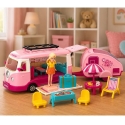 Lean Toys Doll Camper Travel Set with Trailer, Pink, 37 x 11 x 9 cm