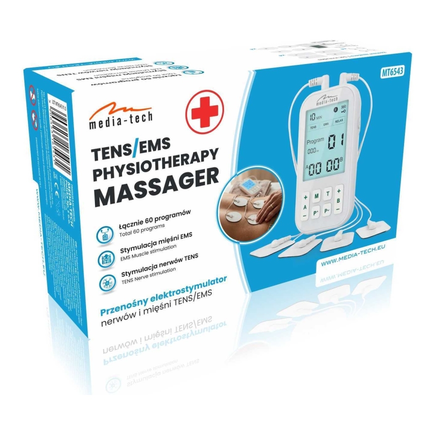 Media-Tech MT6543 TENS/EMS fizioterapijos masažuoklis