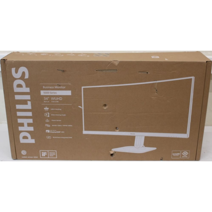 ALGES. 34B2U5900C/00 34" DUAL-Režiimiga kumer ärimonitor 21:9/5120x2160/350cdm2/2ms/DP HDMI USB-C | ALGES. | 34B2U5900C/00 | 34 