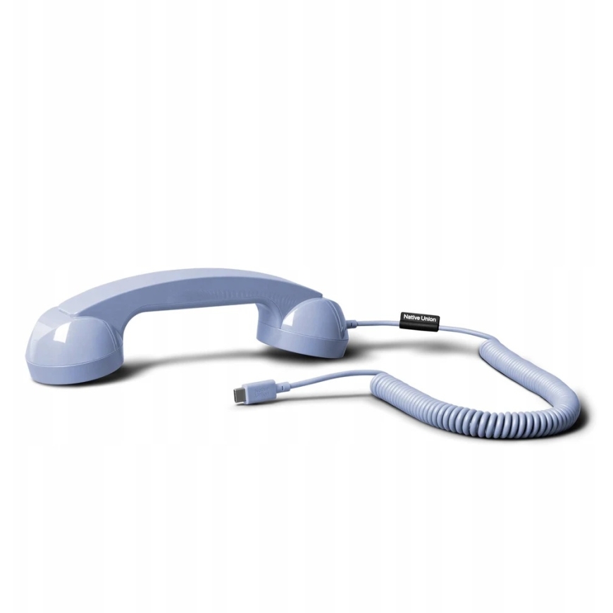 Native Union Pop Phone – USB-C handset with call answering and ending feature (blue)