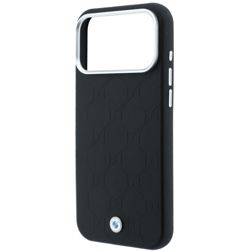 BMW Sign Deboss Quilted Logo MagSafe-kuori iPhone 18 Pro Max / 17 Pro Max - Musta – 5